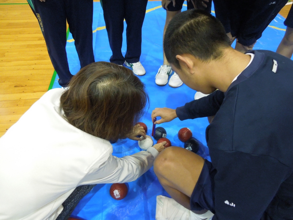 老健施設でのボッチャに向けて